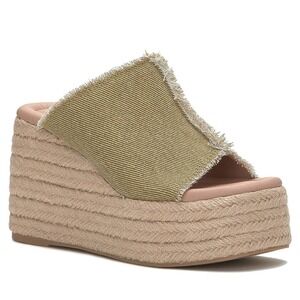 Lucky Brand Women's Xynia High Heel Mule SZ 9.5 - Stylish Leather Slip-On